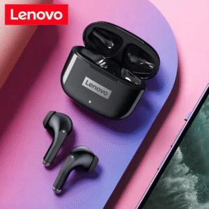 Black - Lenovo LP40 Pro TWS Bluetooth Earbuds – Waterproof Noise-Reduction In-Ear Headphones