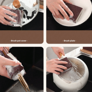 5pcs Rust-Removing Scrub Sponge Set – Multi-Purpose Kitchen Cleaning Pads
