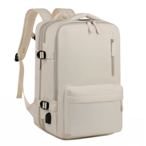 17.3” Retro USB Laptop Backpack Heavy-Duty | Zipper Closure | Extra-Large | School & Travel Ready